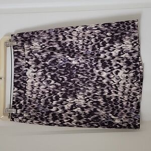 J. Crew Stretch Size 4 Abstract Animal Print Midi Skirt.  Excellent Condition